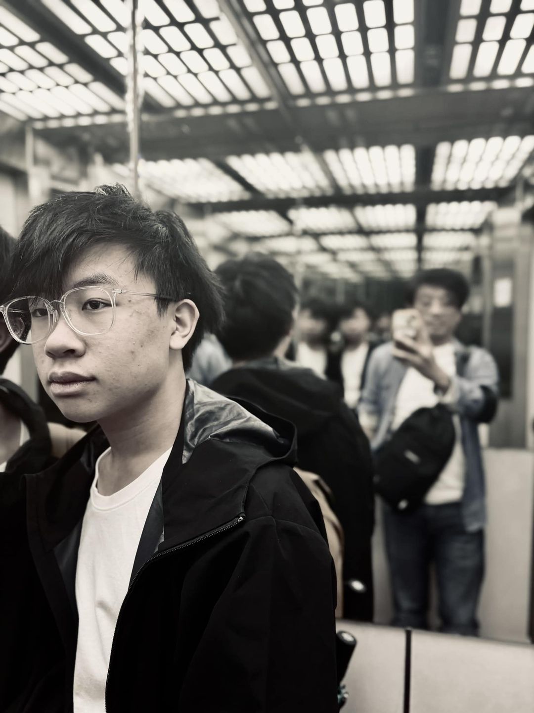 May be a black-and-white image of 3 people